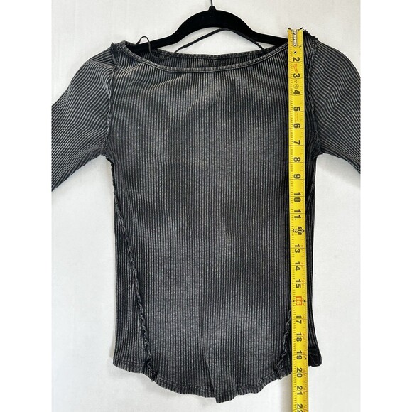 Free People Soul Sister Layering Top Women's Size S Black Long Bell Sleeve Shirt - Picture 4 of 13